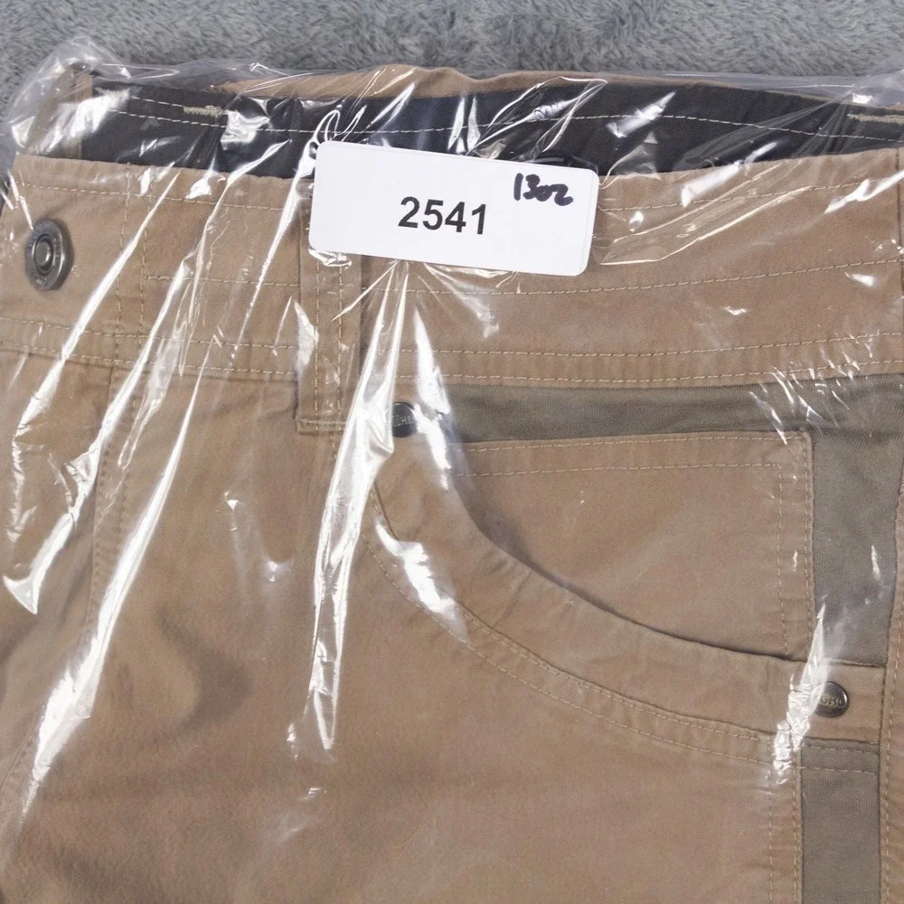 Kuhl Radikl Shorts Cargo Hiking Mens 34 Khaki Cotton Blend Stretch Tech # 5068